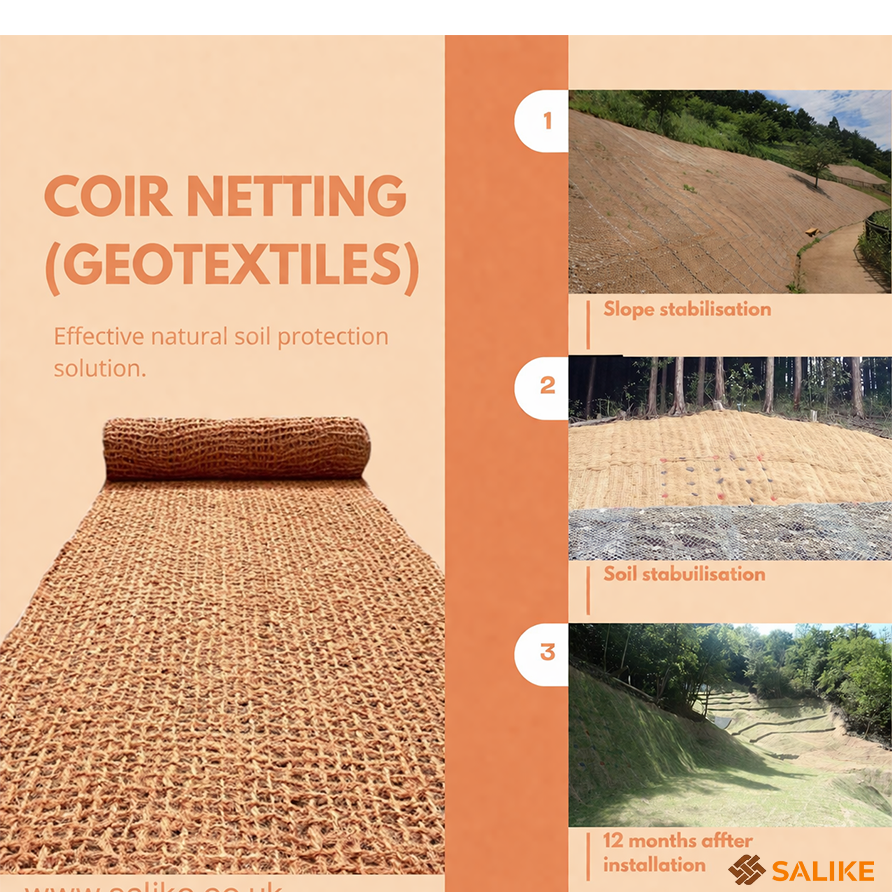 Coir Netting: nature’s green solution for soil and seed protection